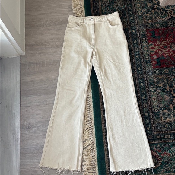 Aritzia Wilfred Free Twill Pants in Cream/Birch - Picture 2 of 4